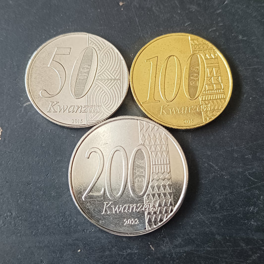 Angola - Set of 3 UNC Commemorative Coins