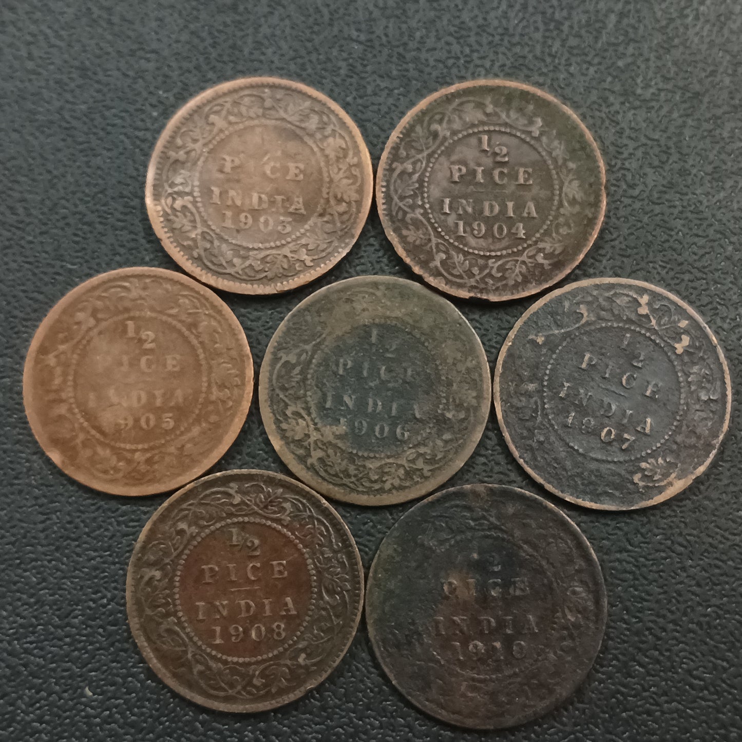 7 Different Years x 1/2 Pice Edward (Ref : AUC1472)