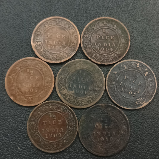 7 Different Years x 1/2 Pice Edward (Ref : AUC1472)