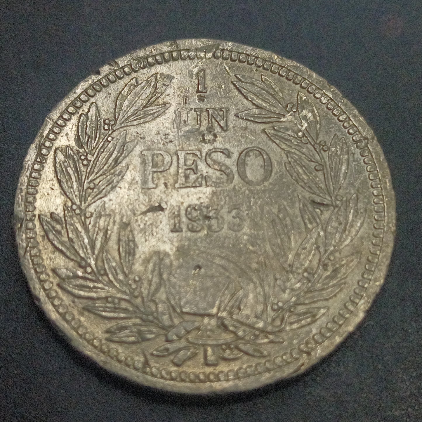 1 Peso 1933 - Chile (Ref: AUC1880)