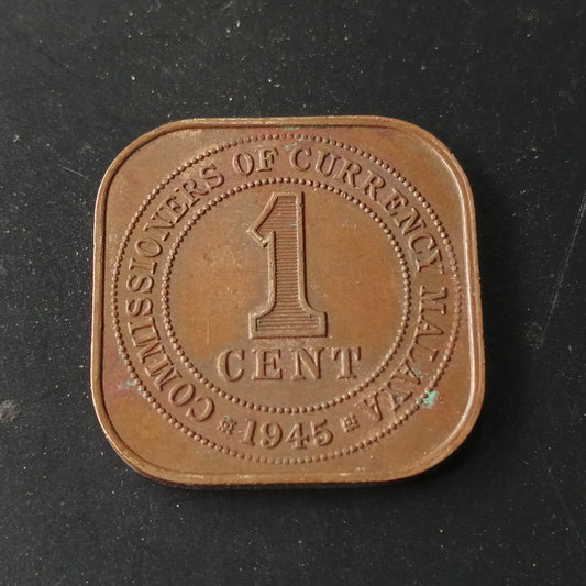 1 Cent 1945 - George VI - Malaya (Ref: AUC1585)