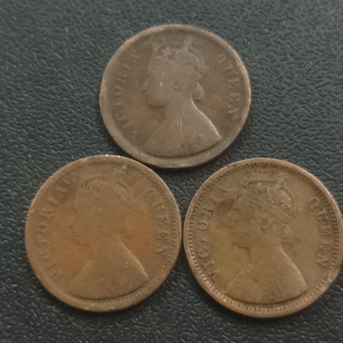 1/2 Pice 1862 Victoria - Lot of 3 Coins - (Ref : AUC1477)