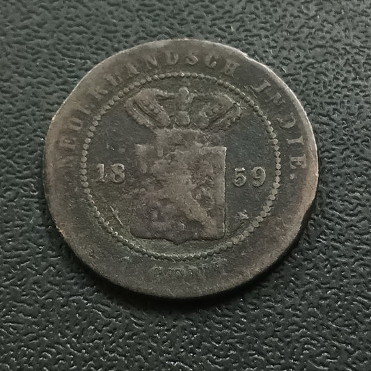 1 Cent 1859 - Netherlands East Indies (Ref : AUC0925)
