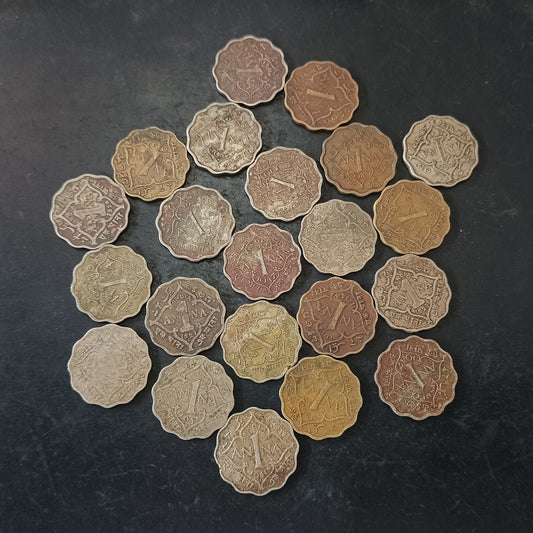 Lot of 22 Coins - 1 Anna George V and George VI Mix (Ref : AUC1356)