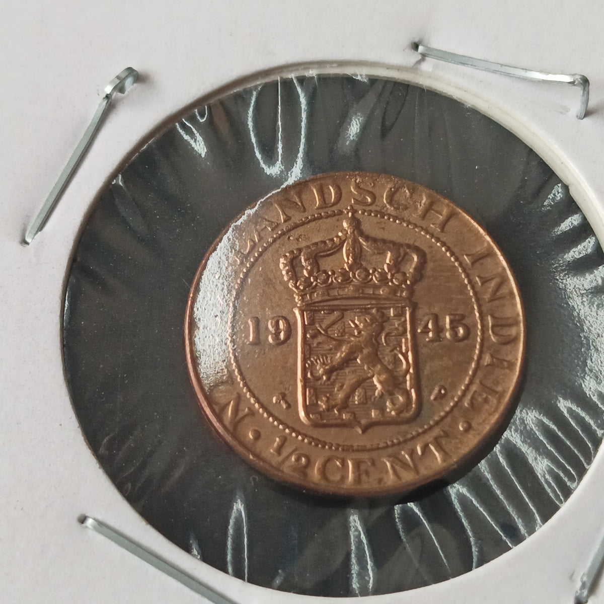 1/2 Cent 1945 - Netherland East Indies (Ref: AUC2018)
