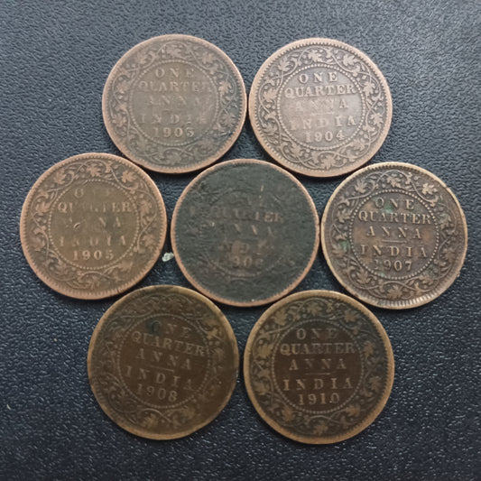 7 Different Years x 1/4 Anna Edward (Ref : AUC1481)