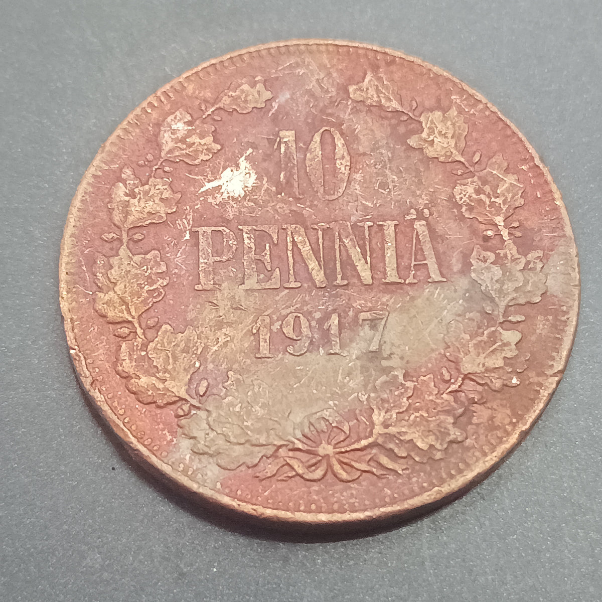 10 Pennia 1917 (Civil War Coinage) - Finland (Ref: AUC2026)