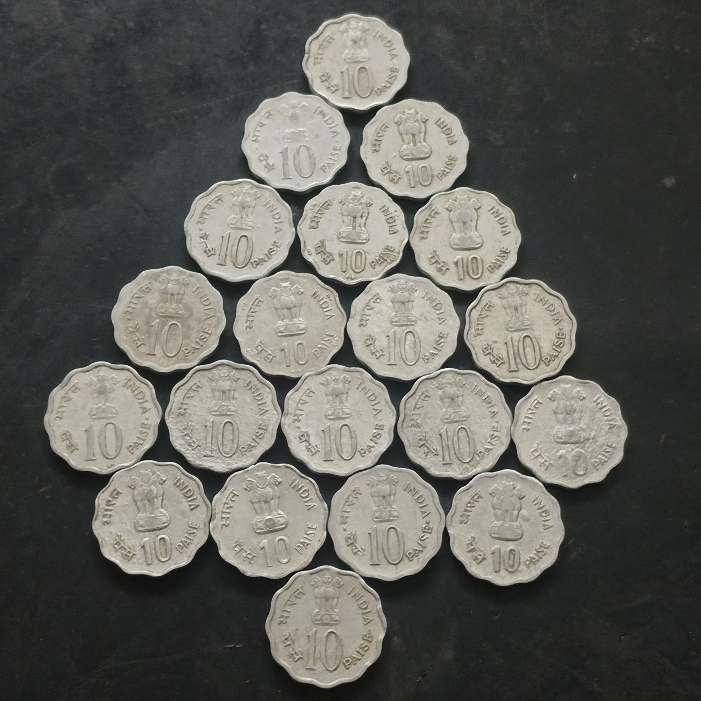 Lot of 20 Coins - 10 Paise Aluminium Commemorative Mix (Ref: AUC1560)