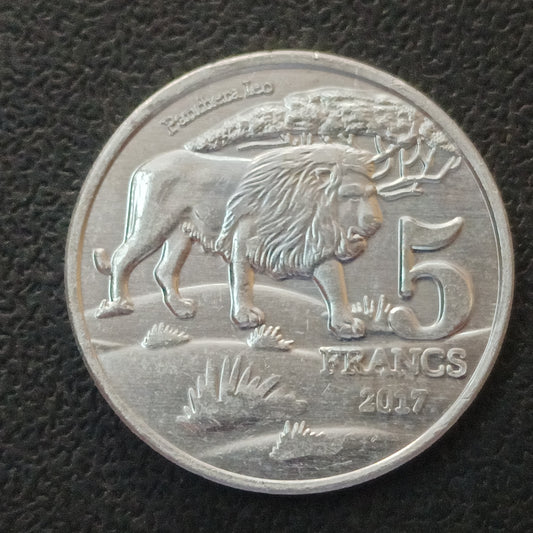 5 Francs 2017 UNC(Big Five: Lion) - Katanga