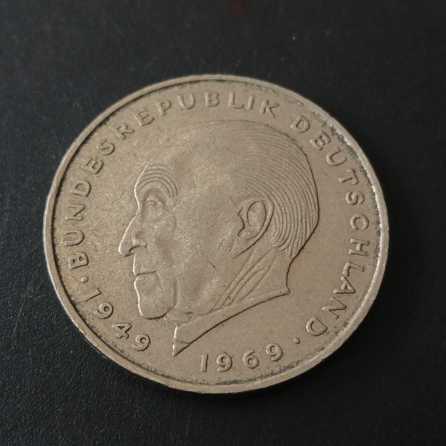 2 Deutsche 1974 (Mark Konrad Adenauer) - Germany (Ref: AUC1883)