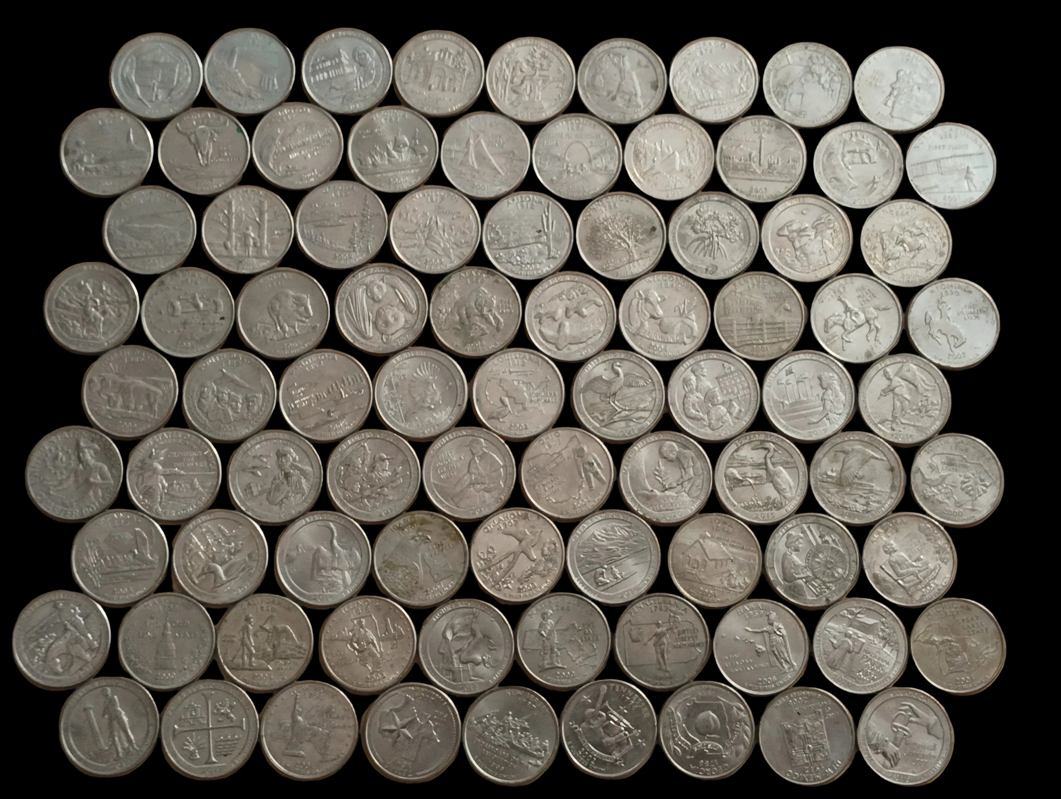 85 All Different 1/4 Dollar Commemorative Coins - (Ref : AUC0996 ...