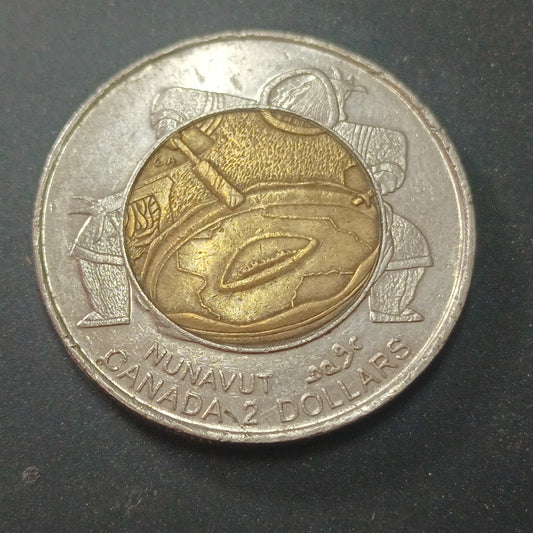 2 Dollars 1999 : Creation of the territory of Nunavut -  Canada