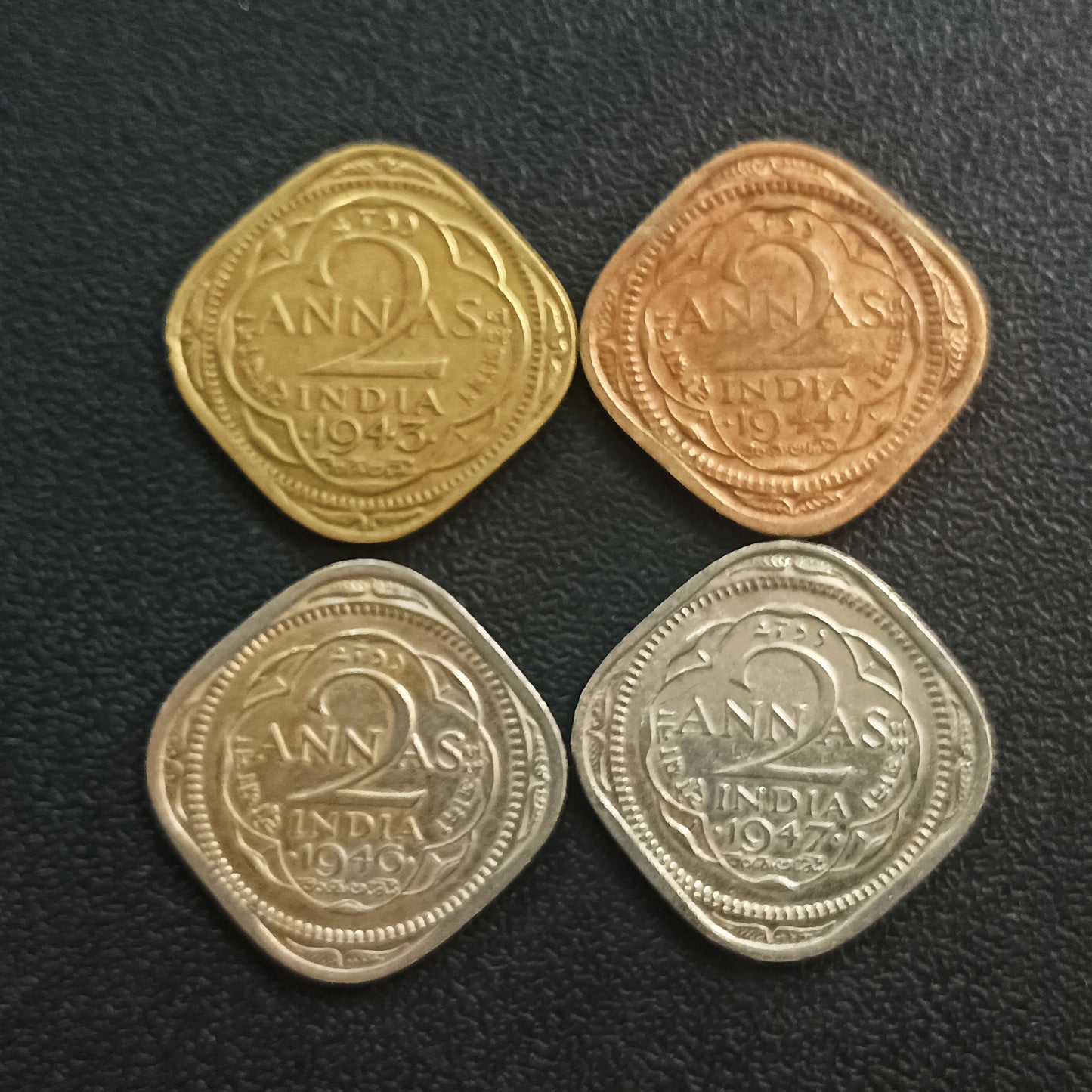 Set of 4 Different Years of 2 Anna George VI