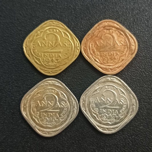 Set of 4 Different Years of 2 Anna George VI