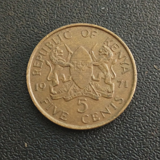 5 Cents (1969-1978)-Kenya