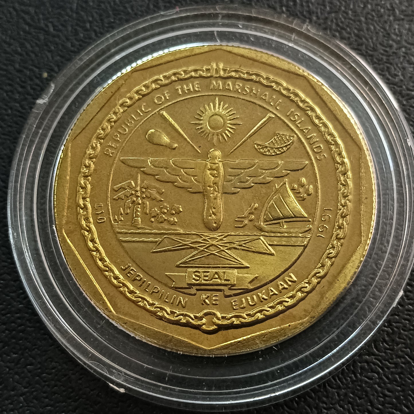 10 Dollars 1991 UNC : Aircraft of WWII - S.M. 79 Sparviero - Marshall Islands