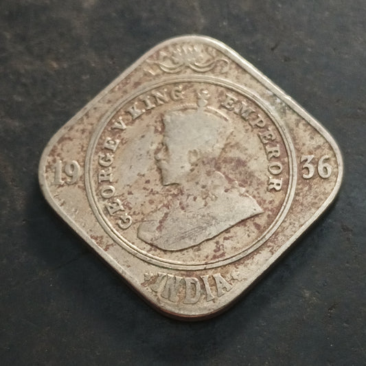 2 Anna 1936 George V- (Ref : AUC1499)