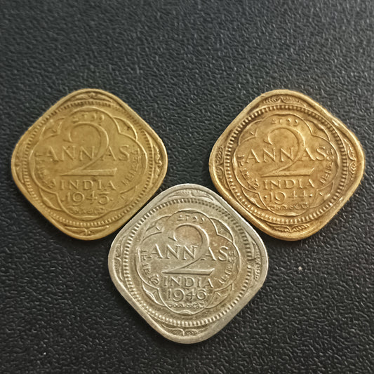 Set of 3 Different Years of 2 Anna George VI