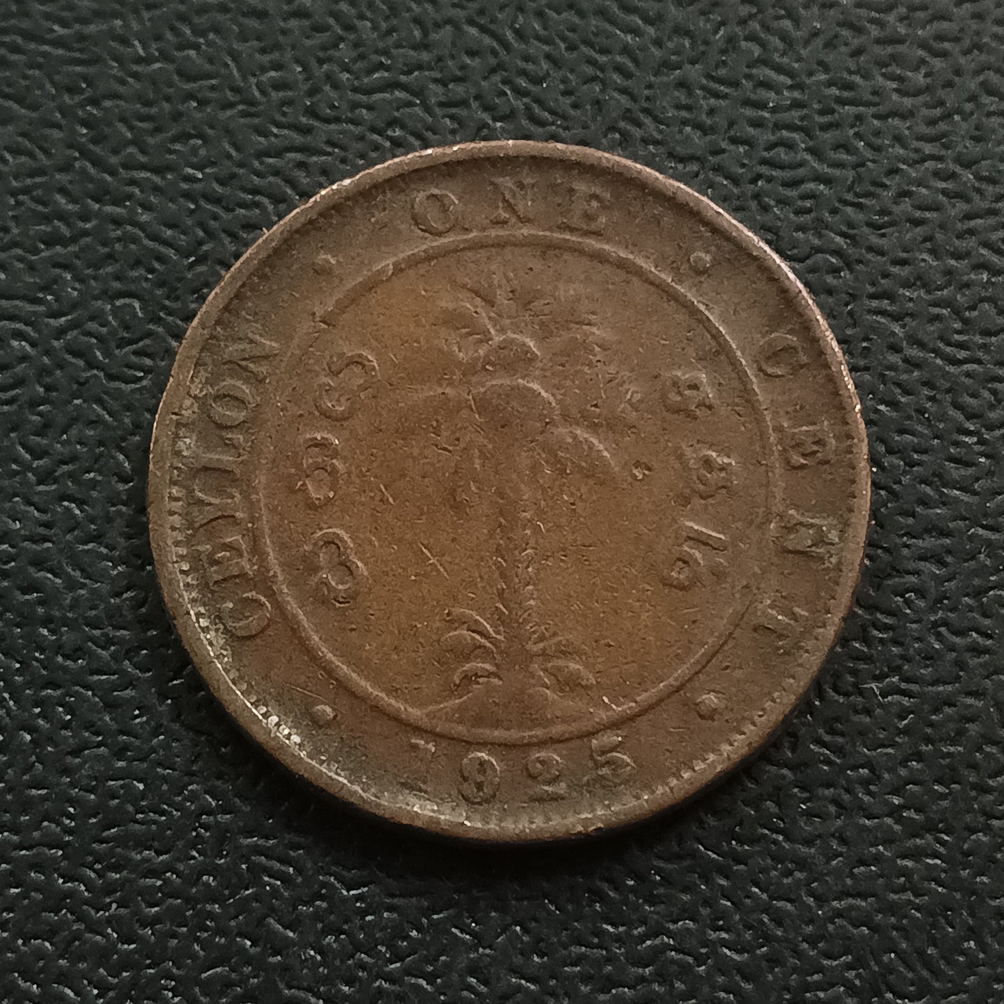 1 Cent 1925 George V Ceylon (Ref : AUC0928)