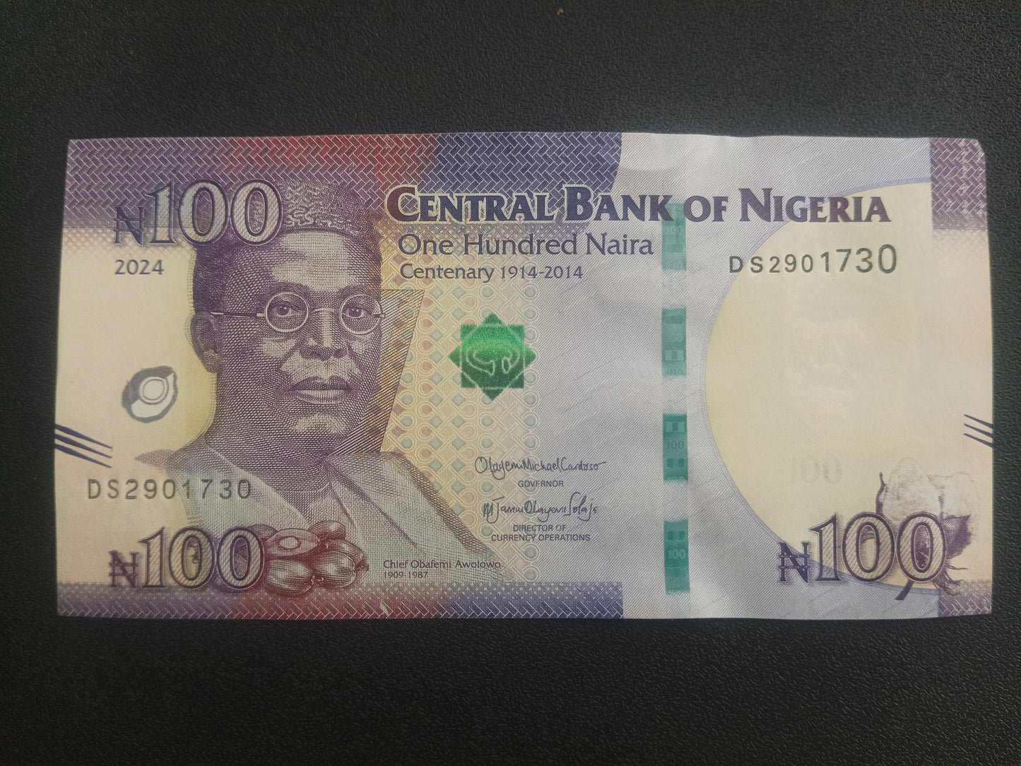 100 Naira 2024 UNC (Nigeria's 100 Years of Existence) - UNC - Nigeria