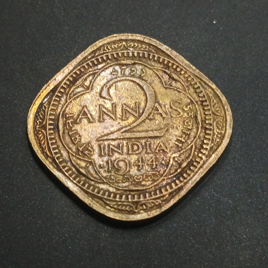 2 Anna 1944 Bombay George VI (Ref: AUC1574)