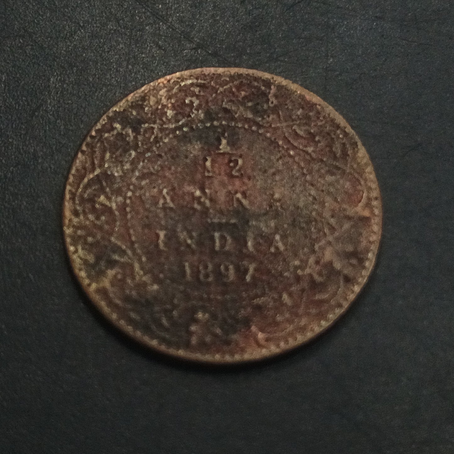 1/12 Anna 1897 Victoria Scarce (Ref : AUC1352)