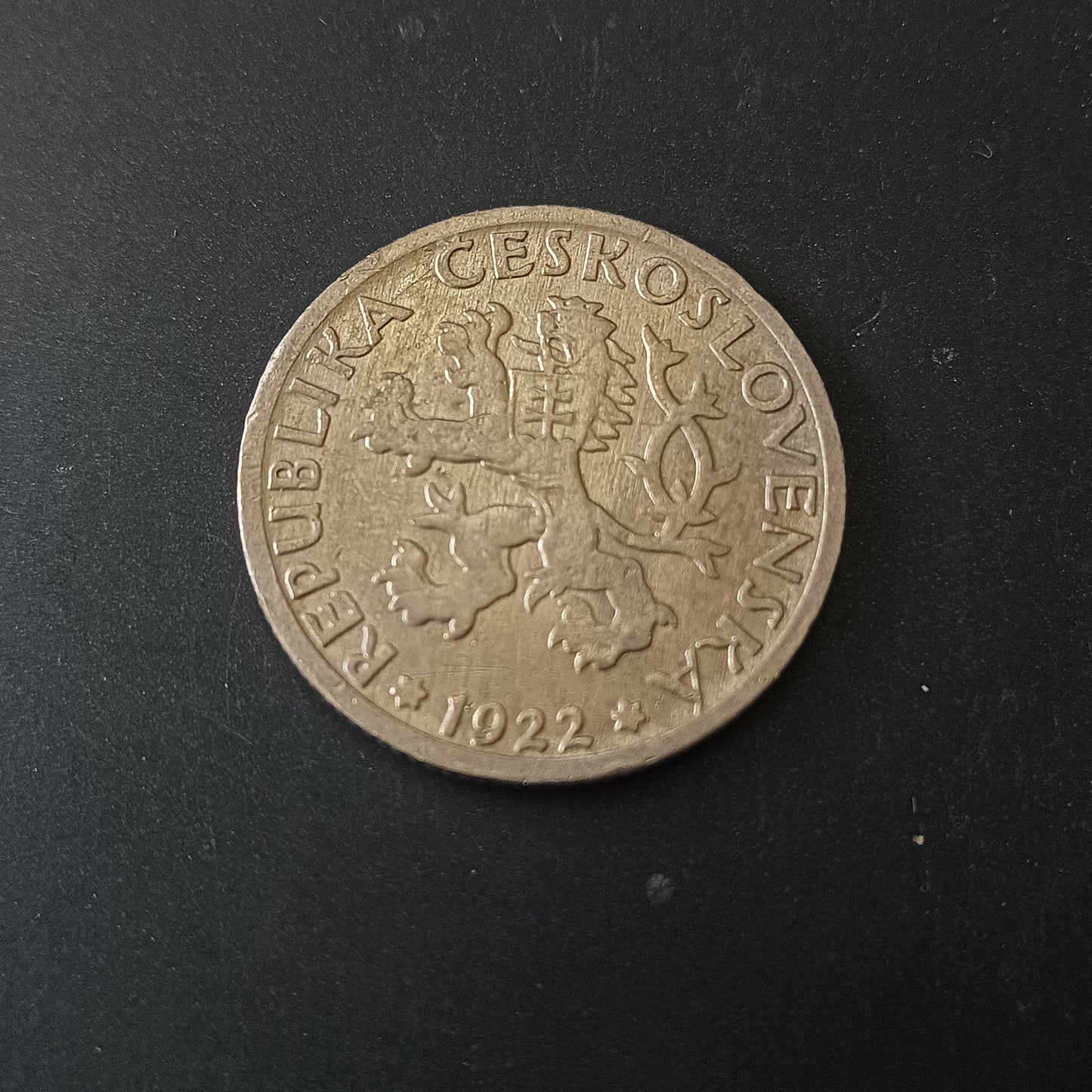 1 Korun 1922 - Czechoslovakia (Ref : AUC1681)