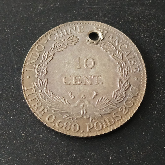 10 Cents 1937 - French Indochina (0.68 Silver) - (Ref : AUC1306)