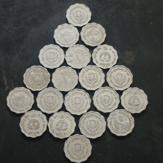 Lot of 20 Coins - 10 Paise Aluminium Commemorative Mix (Ref: AUC1560)