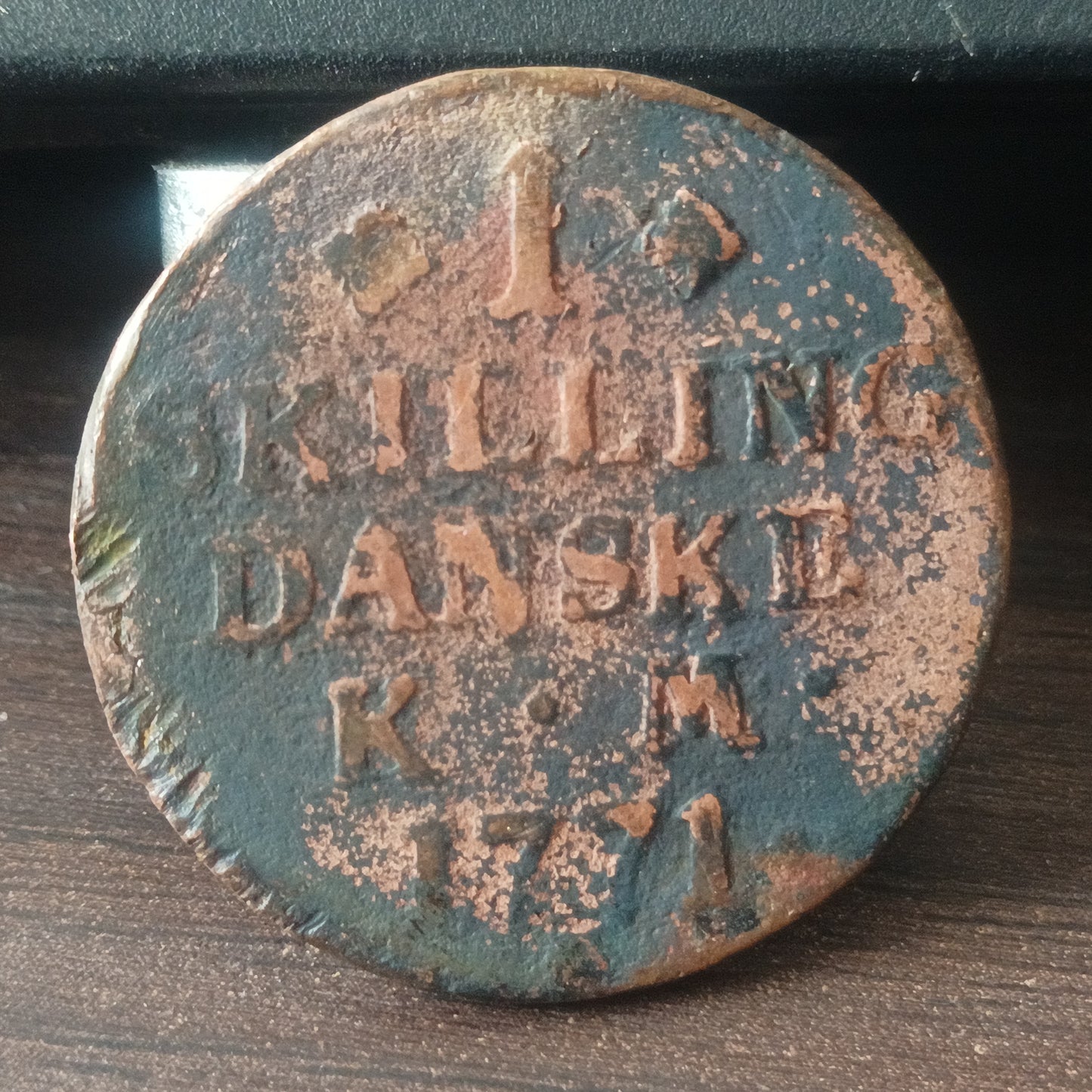 1 Skilling (Christian VII)  1771 - Denmark (Ref : AUC1035)