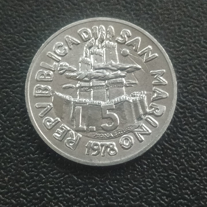 5 Lire 1978 UNC - San Marino Commemorative (Street Sweeper)