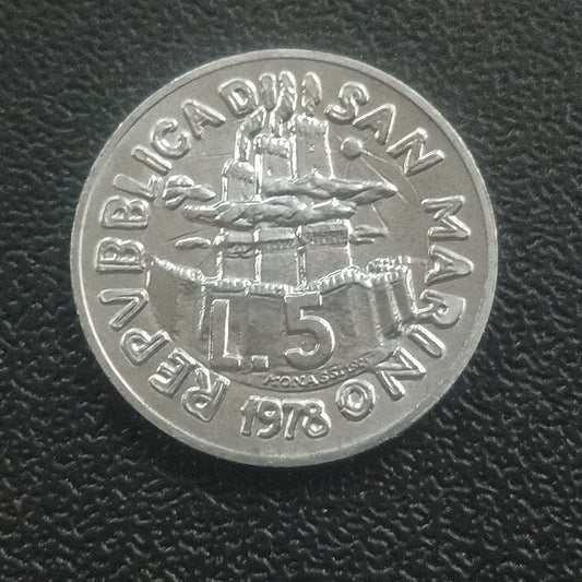 5 Lire 1978 UNC - San Marino Commemorative (Street Sweeper)