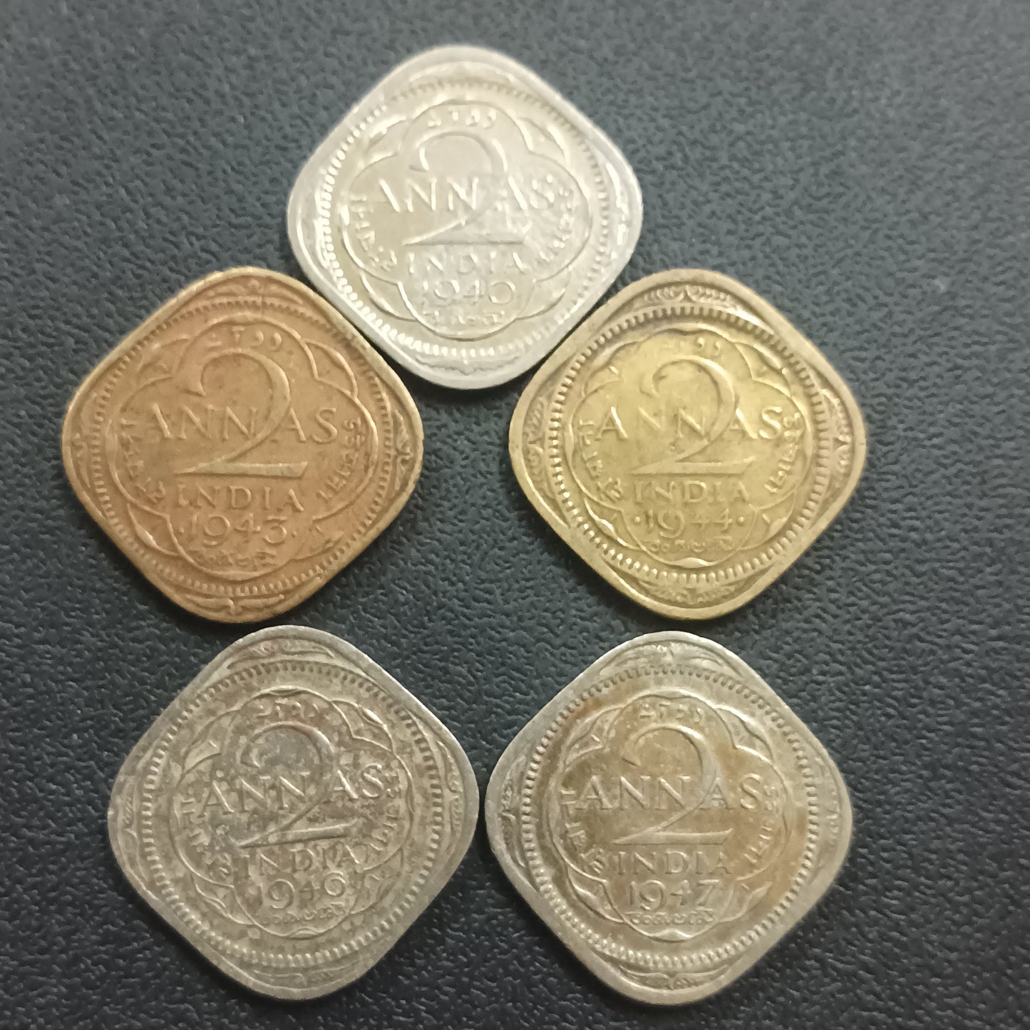 Set of 5 Different Years of 2 Anna George VI