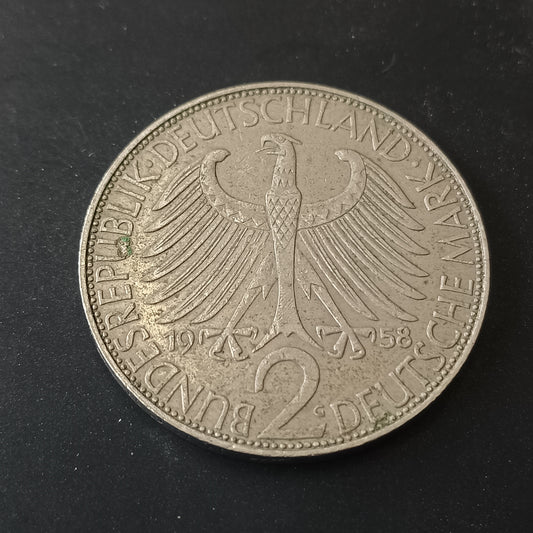 2 Deutsche Mark 1958 (Max Planck) - Germany (Ref: AUC1915)