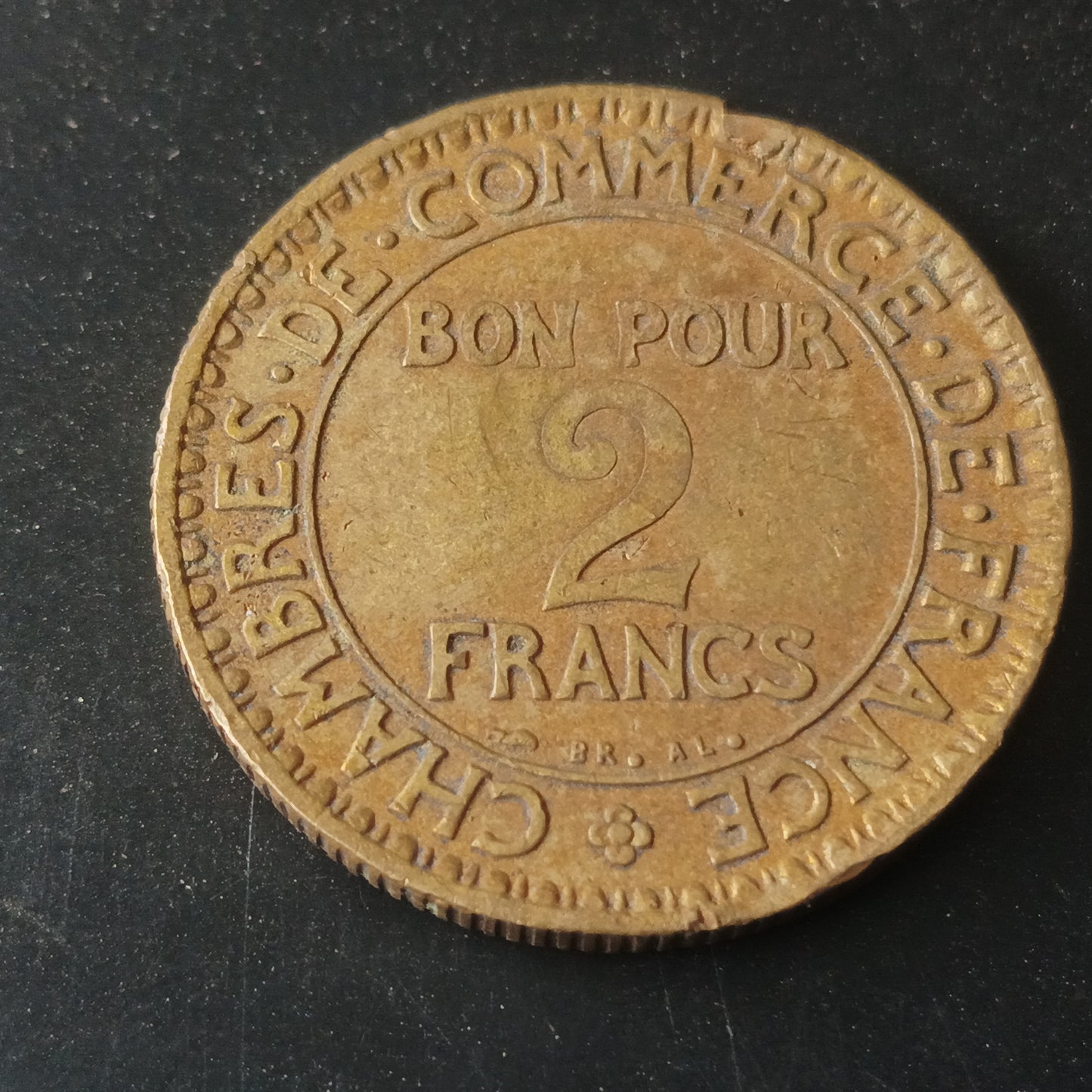 2 Francs 1925 - Chamber of Commerce - France (Ref: AUC1757)