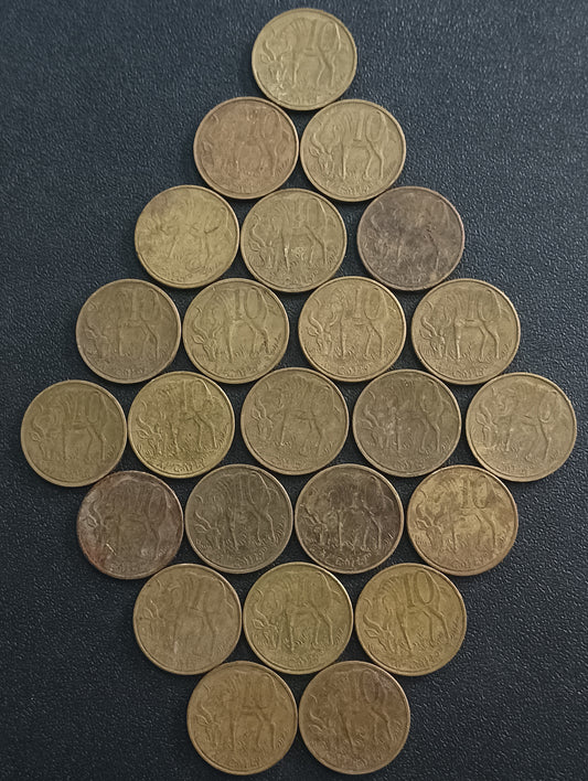 Lot of 24 Coins - 10 Santeem Ethiopia (Ref : AUC0989)