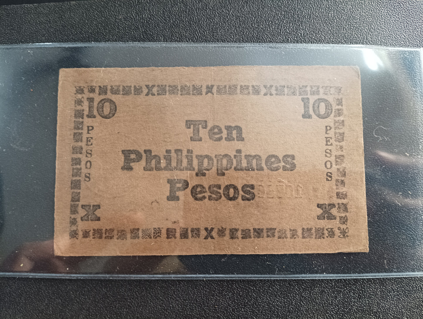 10 Pesos 1944 (TREASURY EMERGENCY CURRENCY CERTIFICATE) - Philippines 	Province of Negros Oriental (Island of Negros)) - (Ref : AUC0762)