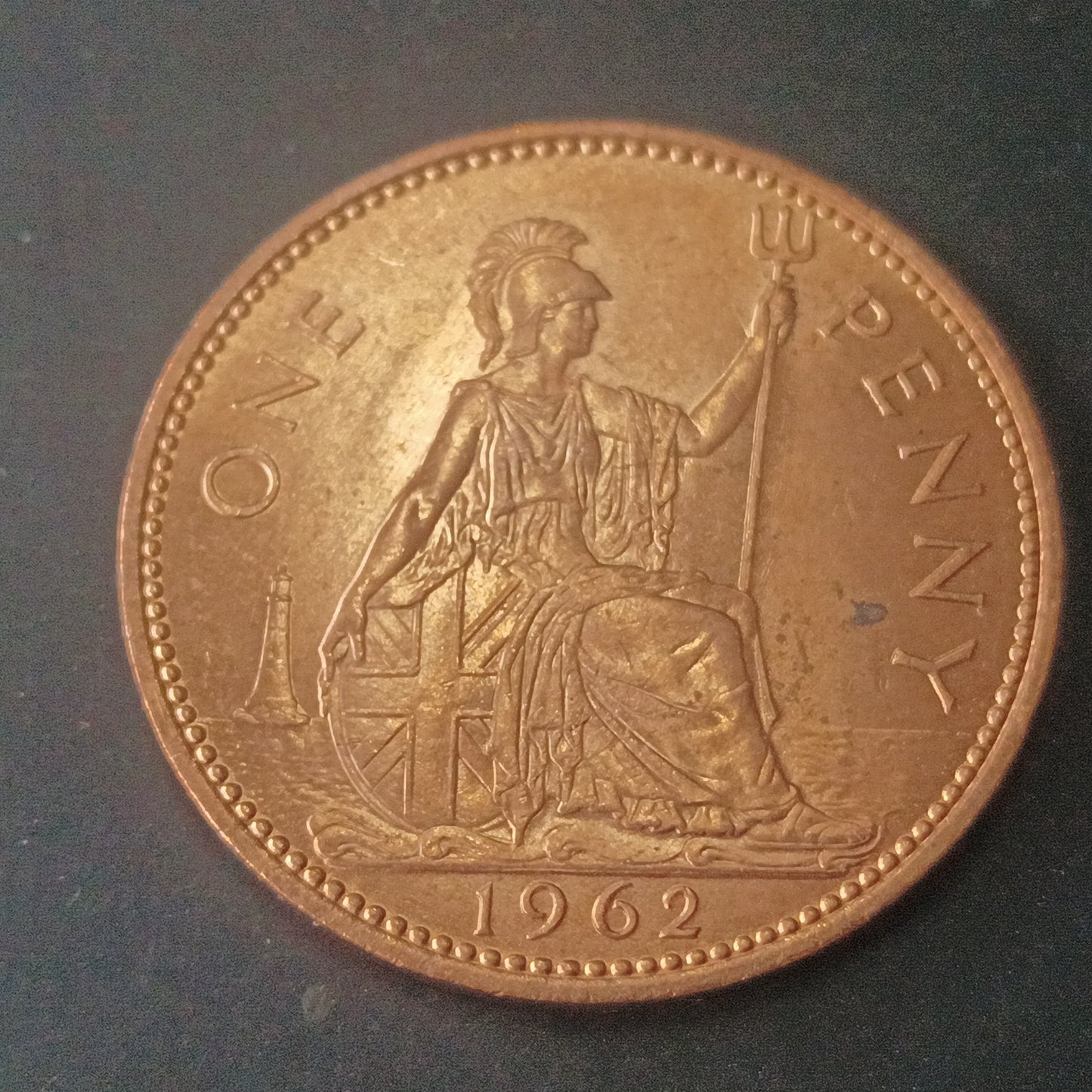 1 Penny 1962 AUNC Elizabeth II - United Kingdom (Ref : AUC1493)