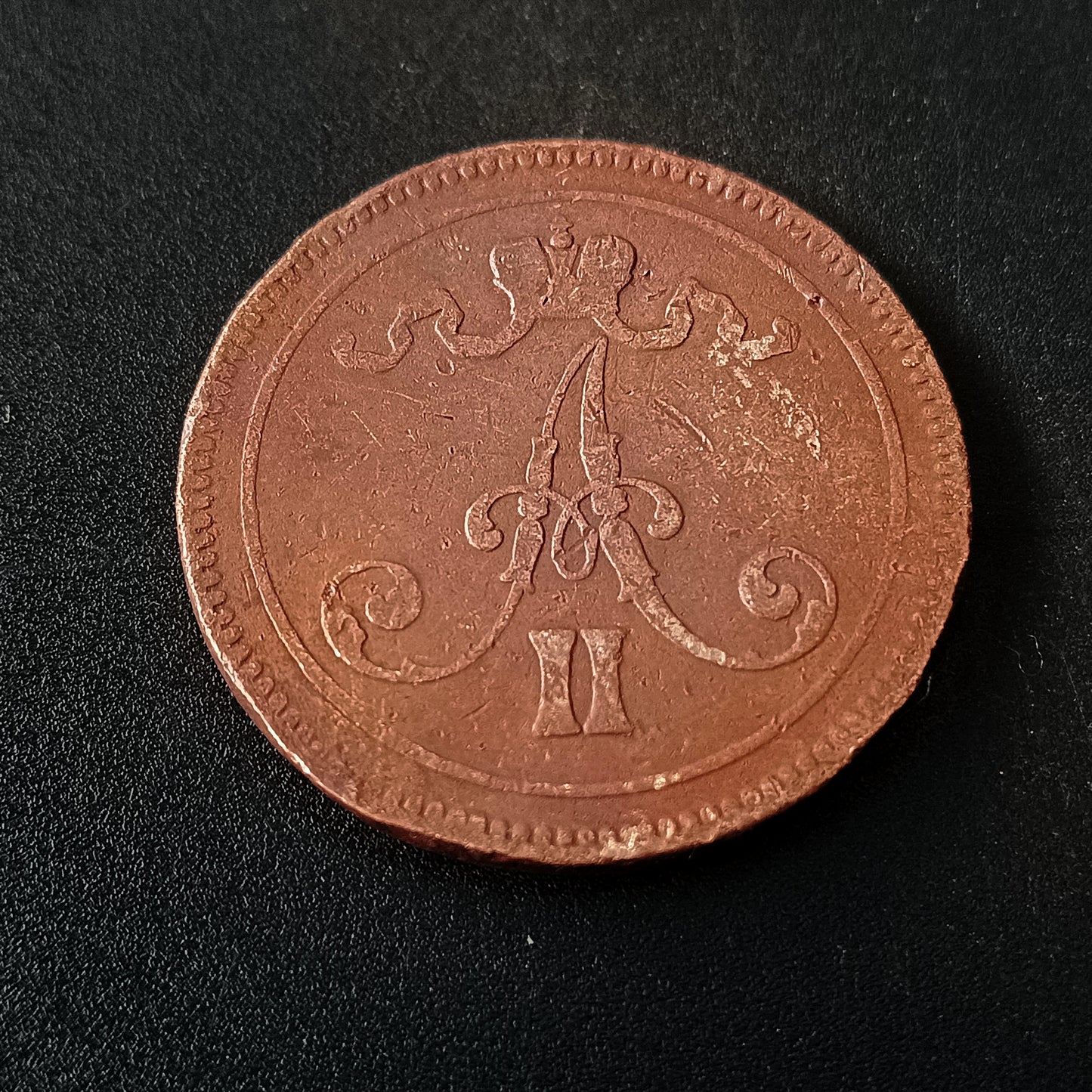 10 Pennia 1865 - Alexander II - Finland (Ref: AUC1633)