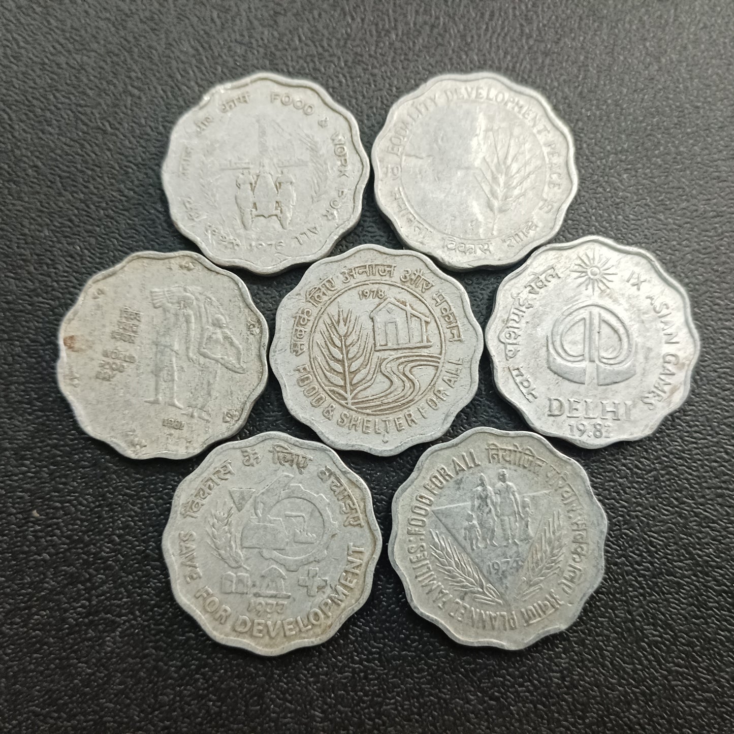 Set of 7 Different 10 Paise Commemorative Coins (VF Conditions)