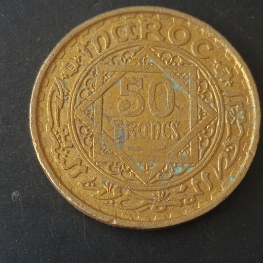 50 Francs - Mohammed V 1371 AH (1952 AD) - Morocco