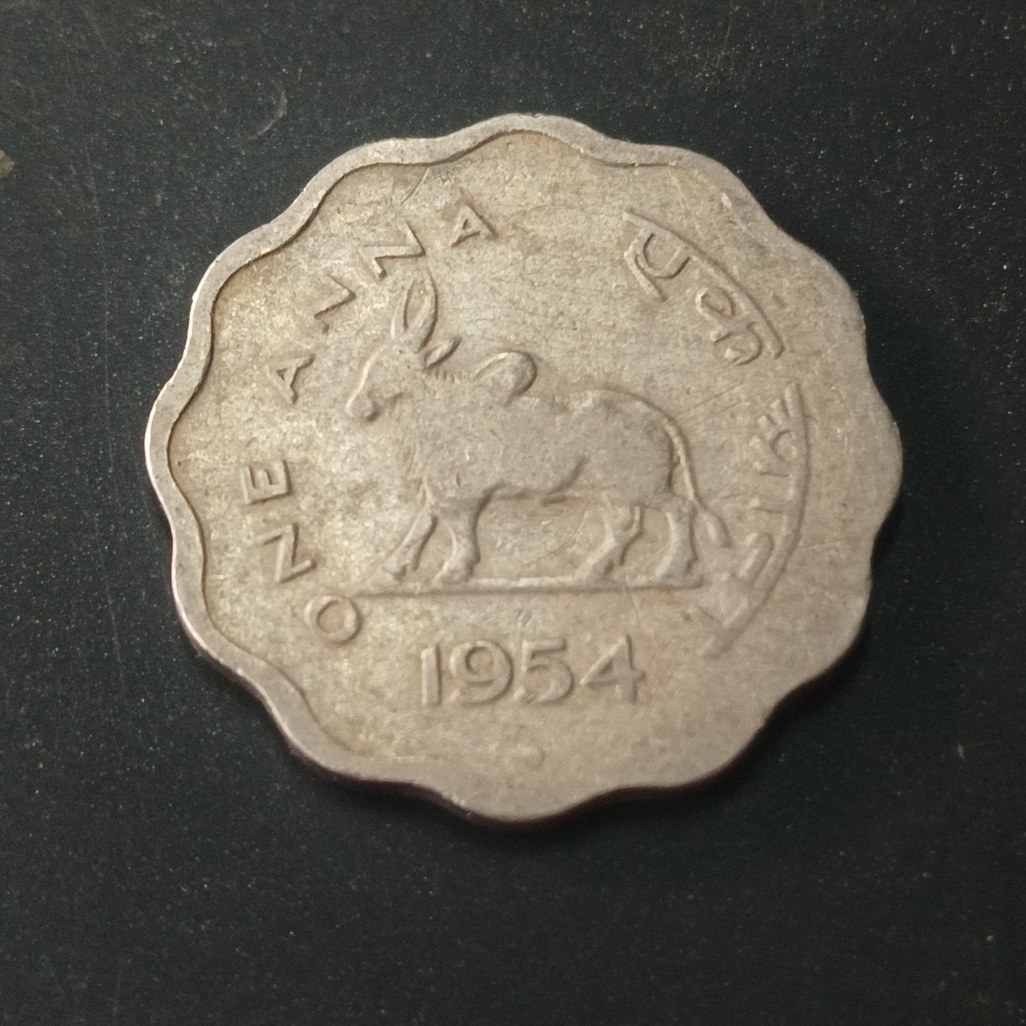 1 Anna Bull 1954 Bombay (Ref : AUC1391)