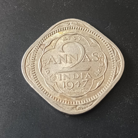 2 Anna 1947 Calcutta George VI (Ref: AUC1515)