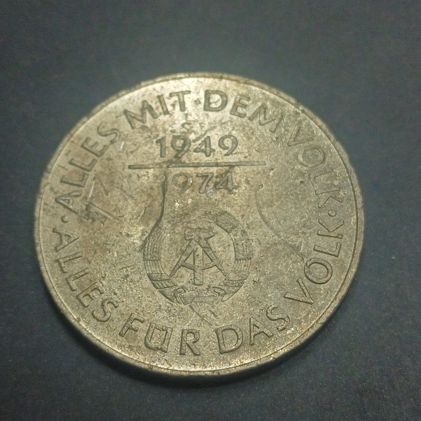 10 Mark 1974 - 25th Anniversary of the German Democratic Republic - Germany (Ref: AUC1676)