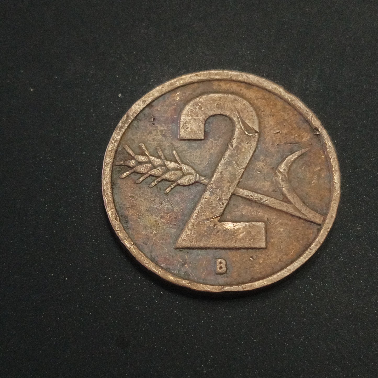 2 Rappen (wheat spike) - Switzerland