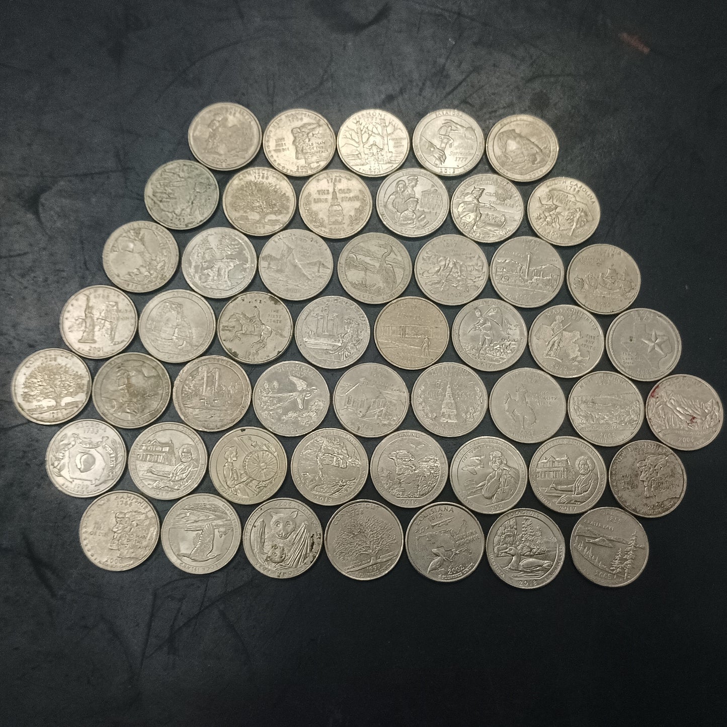 Lot of 50 Coins - 1/4 Dollar U.S.A. Commemorative Mix (Ref : AUC1309)