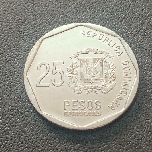 25 Pesos Dominicano 2023 UNC - Dominican Republic