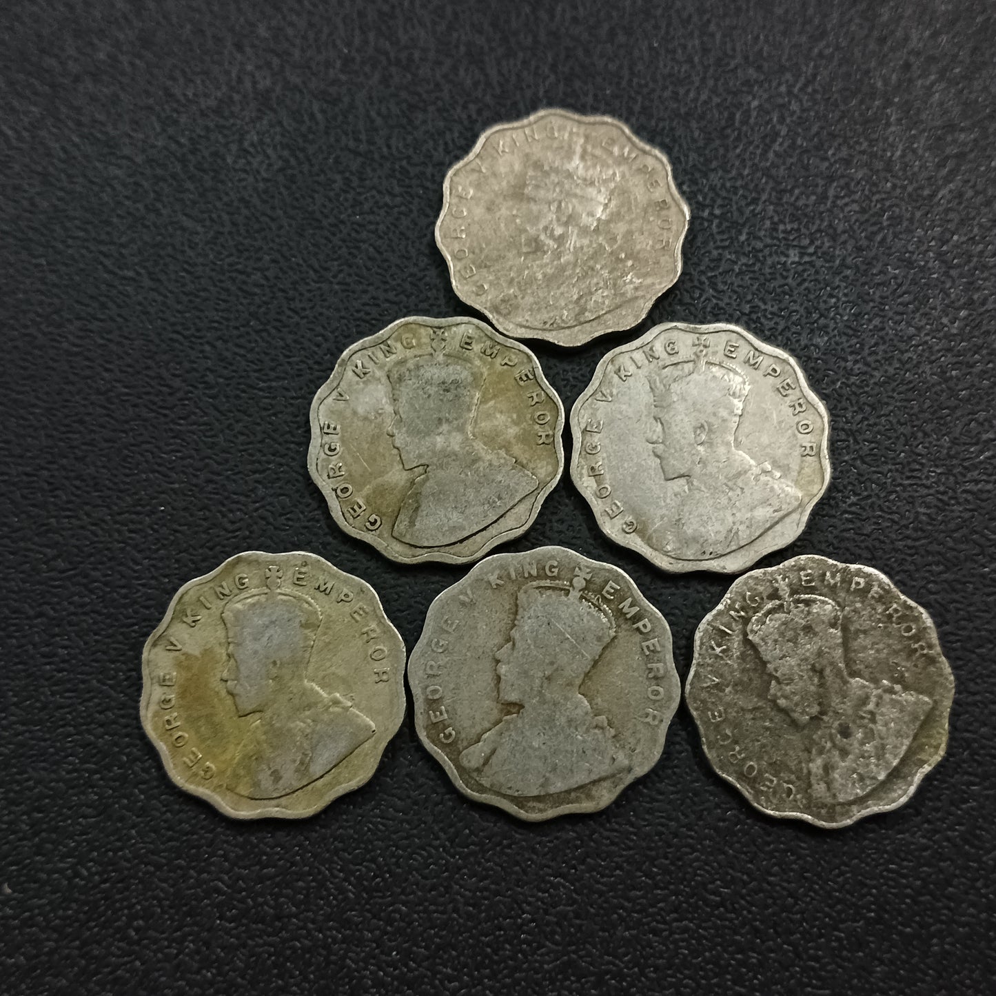 Lot of 6 coins -1 Anna George V Scarce Years (Ref : AUC0931)