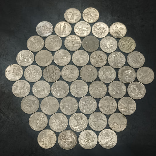 Lot of 50 Coins - 1/4 Dollar USA Commemorative (Ref : AUC 1475)