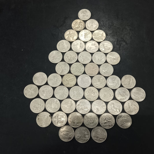 Lot of 50 Coins - 1/4 Dollar USA Commemorative  Coins - (Ref : AUC1746)
